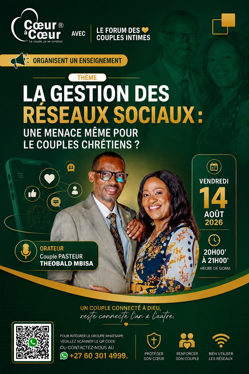 Affiche de l'événement La gestion des réseaux sociaux : une menace même pour les couples chrétiens ?